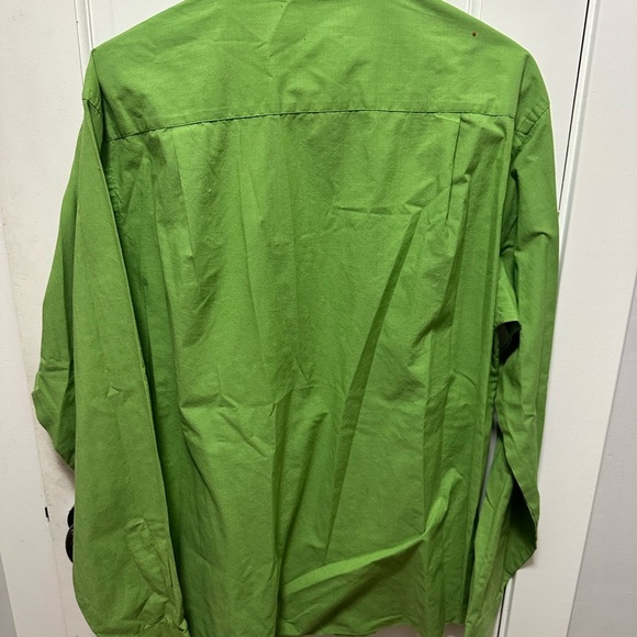 Van Heusen Bright Green Stretch Shirt - Picture 4 of 4